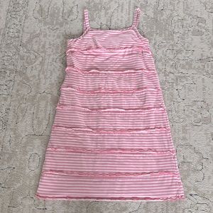 Hanna Andersson pink striped dress size 12 (150)